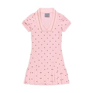Ashley Williams Pink Polka Dots Amelia Dress size XS in Pique Jersey Knit NWT